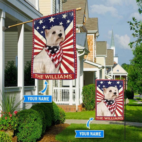 DIF3034-West Highland White Terrier Personalized Flag