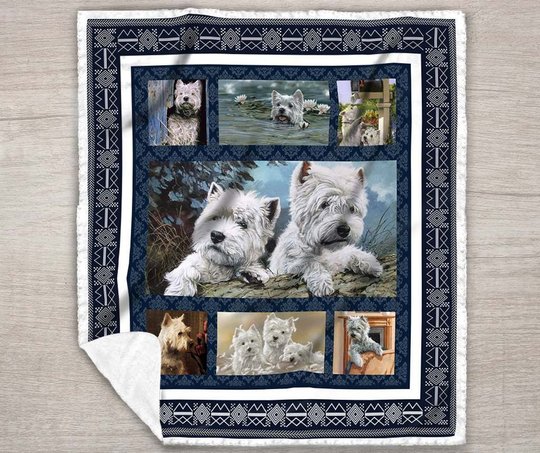 QUI2001 West Highland White Terrier Quilt Blanket