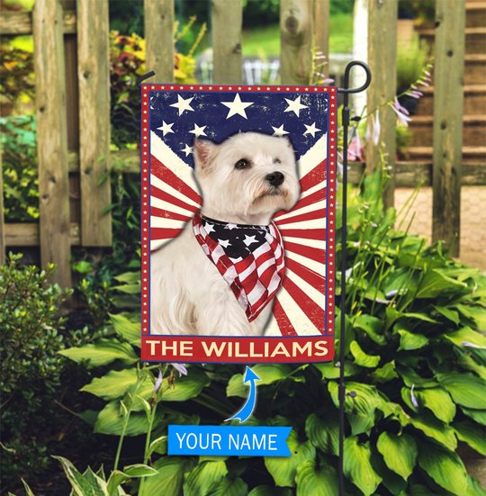 DIF3034-West Highland White Terrier Personalized Flag