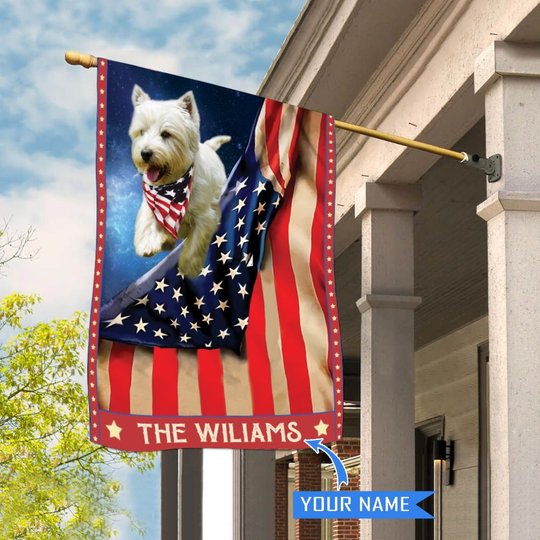 CHFD1020 West Highland White Terrier Personalized House Flag