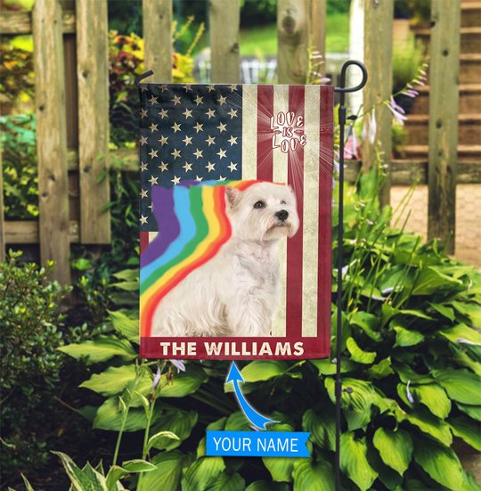 MHFCHO409 West Highland White Terrier LGBT Personalized Flag