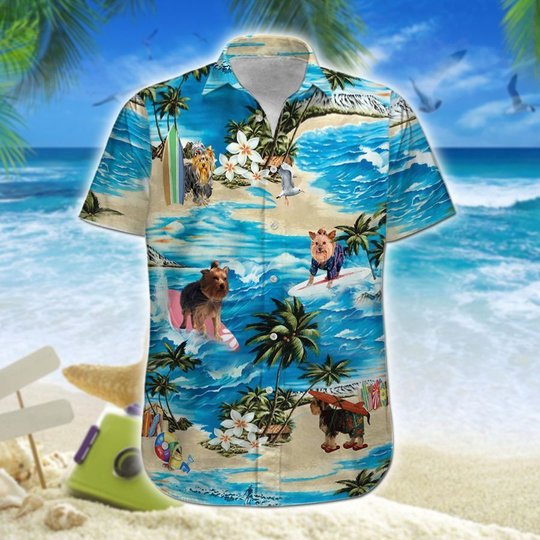 Yorkshire Terrier Hawaii Men - Women Set THT20072705-THO20072705