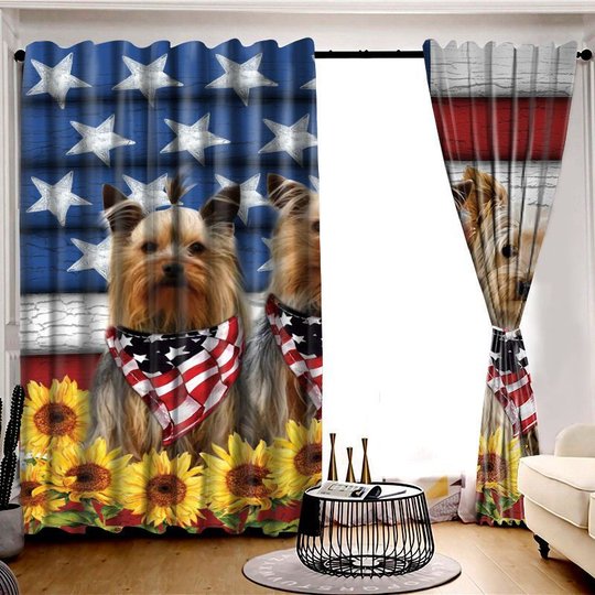 DIWD10005-Yorkshire Terrier WINDOW CURTAINS