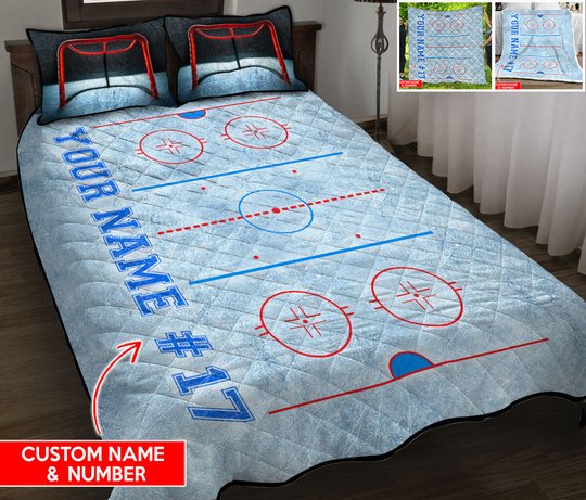 Gifts for Hockey players Quilt Bed Set Quilt Blanket DIQ21101201-DIE21111201