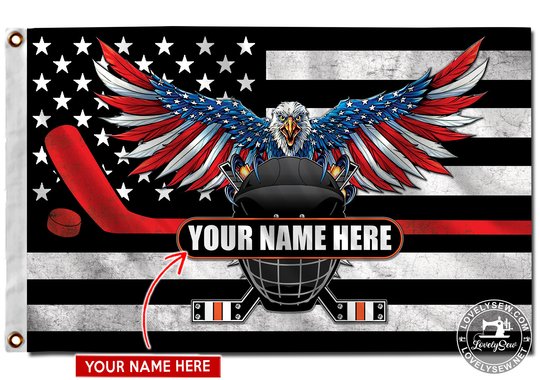 Gifts for Hockey players Personalized Flag DIF21111201