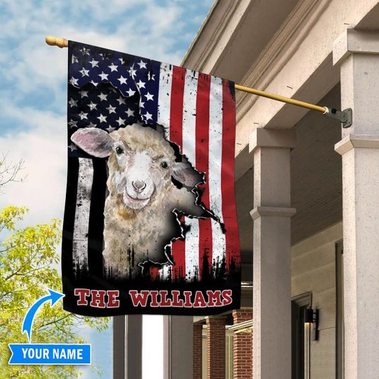 HUF3005 Sheep Personalized Flag