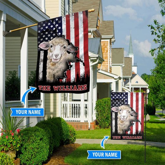HUF3005 Sheep Personalized Flag