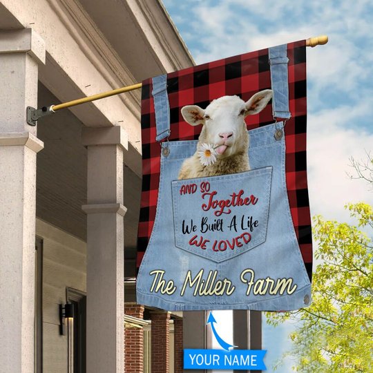 TUF0810 Sheep Personalized Flag