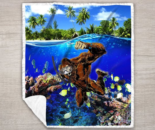 DIEBIGFOOT2307005-DIQBIGFOOT2307005 BIGFOOT DIVING Quilt Bed Set & Quilt Blanket