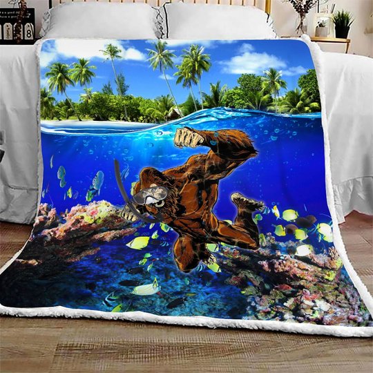 DIEBIGFOOT2307005-DIQBIGFOOT2307005 BIGFOOT DIVING Quilt Bed Set & Quilt Blanket