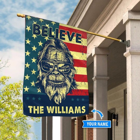 THF20071601 Bigfoot Personalized Flag