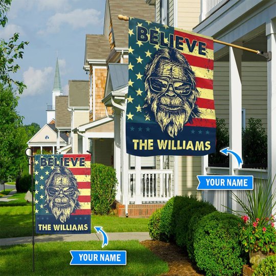 THF20071601 Bigfoot Personalized Flag