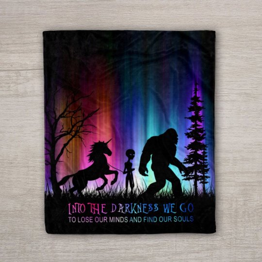 Unicorn Alien Bigfoot Into The Darkness Quilt Bed Set & Quilt Blanket BIE20080106-BIQ20080106