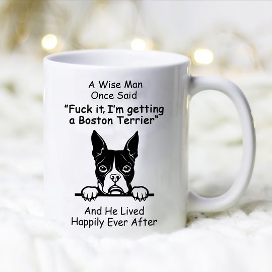 Boston Terrier Happily Mug THM22021150