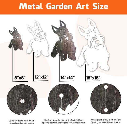 Scottish Terrier Metal Garden Art THMS22042957