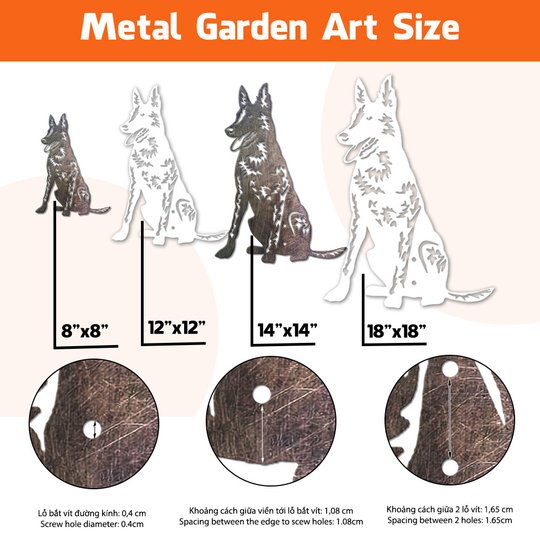 Dutch Shepherd Metal Garden Art THMS22042952