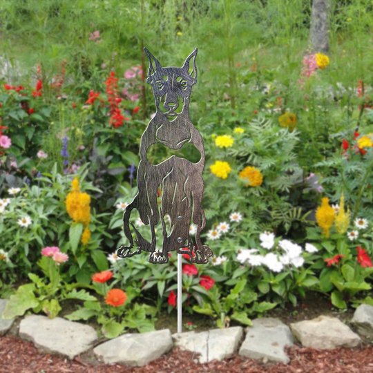 Doberman Metal Garden Art THMS22042951