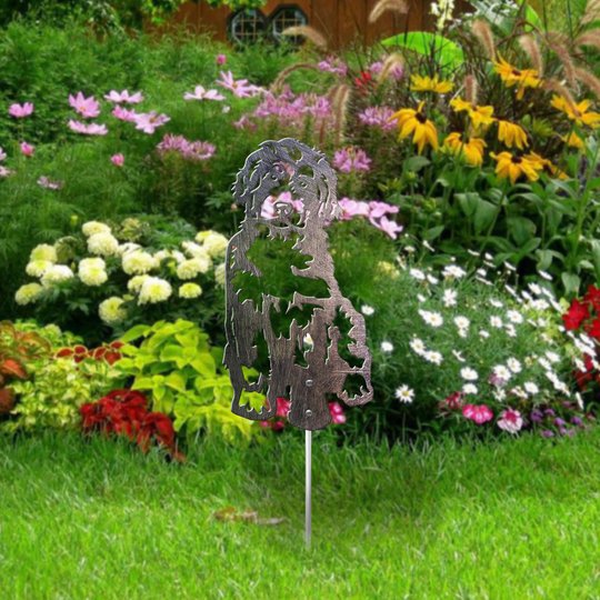 Bernedoodle Metal Garden Art THMS22050351