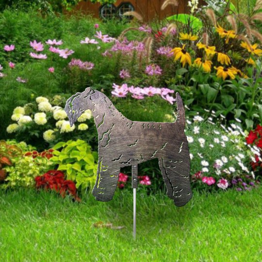Kerry Blue Terrier Metal Garden Art THMS22050354