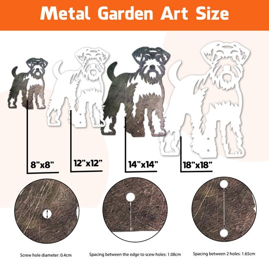 Schnauzer Metal Garden Art THMS22050357
