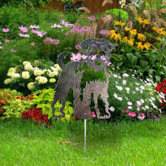 Schnauzer Metal Garden Art THMS22050357