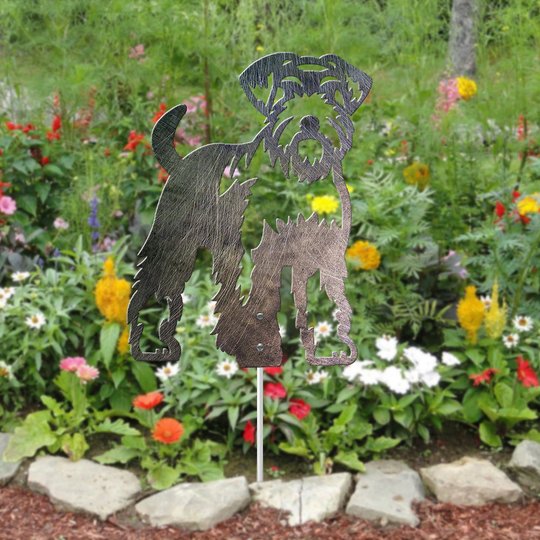 Schnauzer Metal Garden Art THMS22050357
