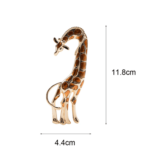 Luxurious Enamel Giraffe Brooch: A Stylish Statement for Giraffe Enthusiasts