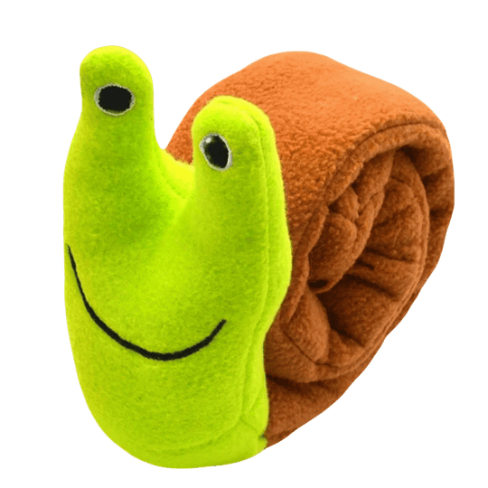 Snail Dog Puzzle Feeder – Durable & Interactive Plush Toy