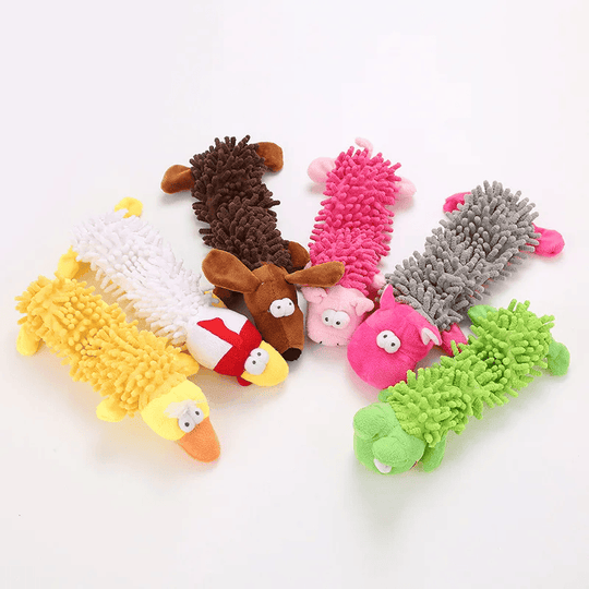 Durable Low Price Pet Dog Plush Toy Animal Shape with Squeaky for Small Dogs Chew Cleaning Toys