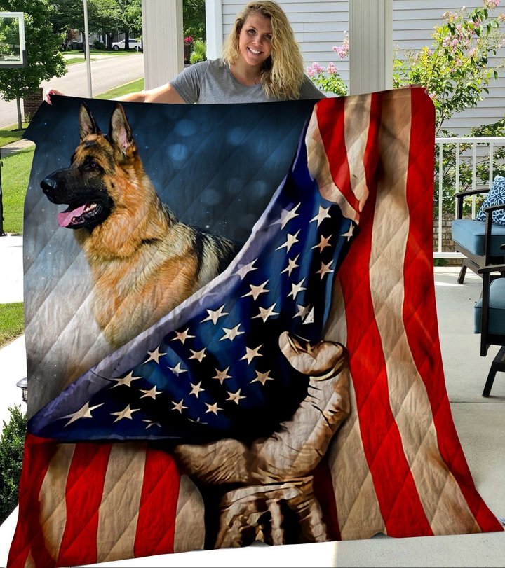 THQDOG54002 German Shepherd Quilt Blanket