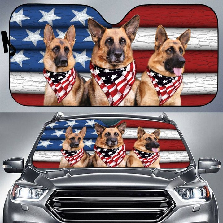 DIC5010-German shepherd Car Sun shade
