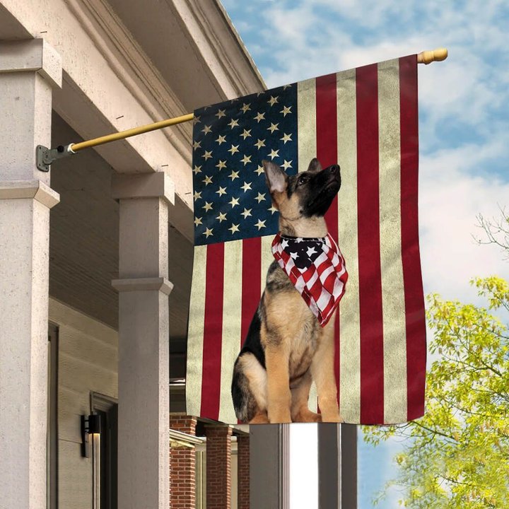 BIF0216 German Shepherd House Flag
