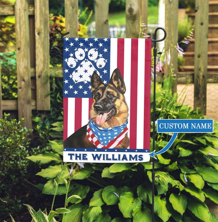CHFD0412 German Shepherd Personalized Garden Flag