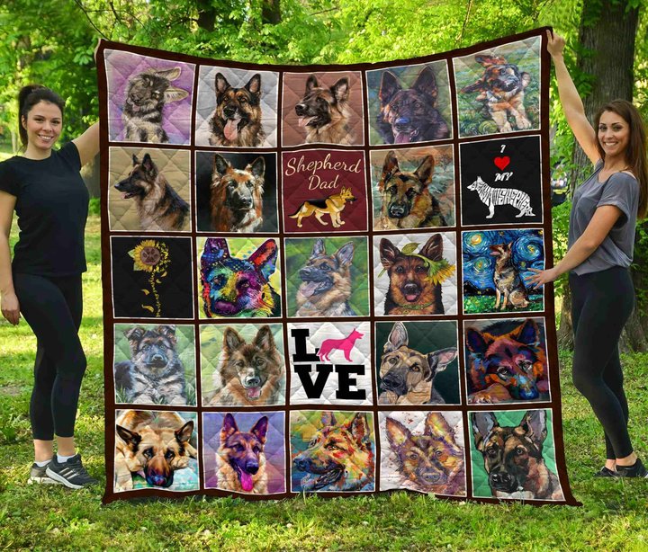 DDQ121302 German Shepherd Love Quilt Blanket