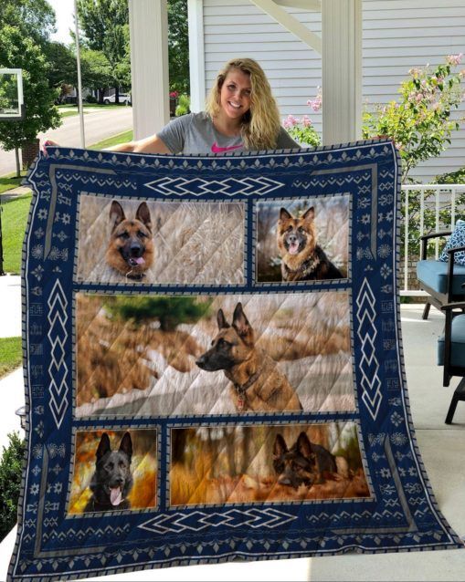 QUI28002 German Shepherd Quilt Blanket
