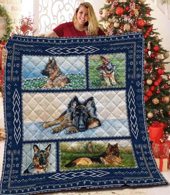 QUI28003 German Shepherd Quilt Blanket