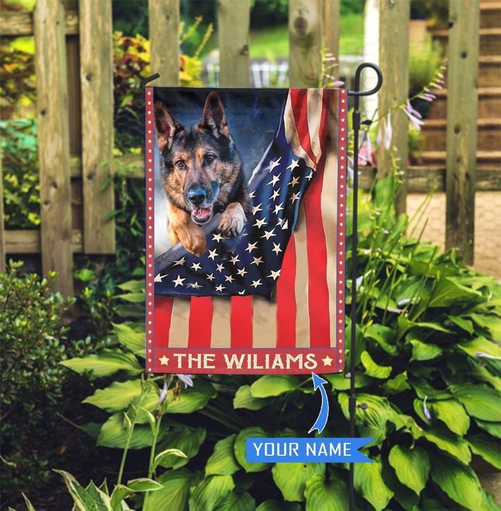 CHFD0207 German Shepherd Personalized Garden Flag