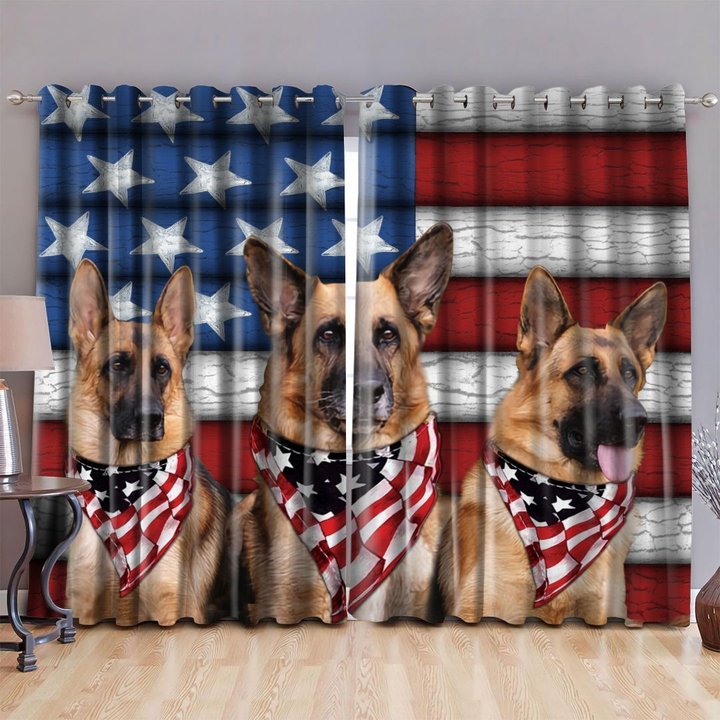 DIWD9006-German shepherd WINDOW CURTAINS