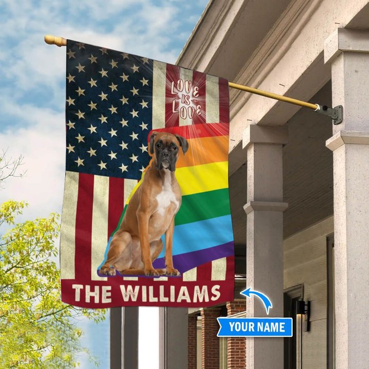 MHFCHO305 Boxer LGBT Personalized Flag