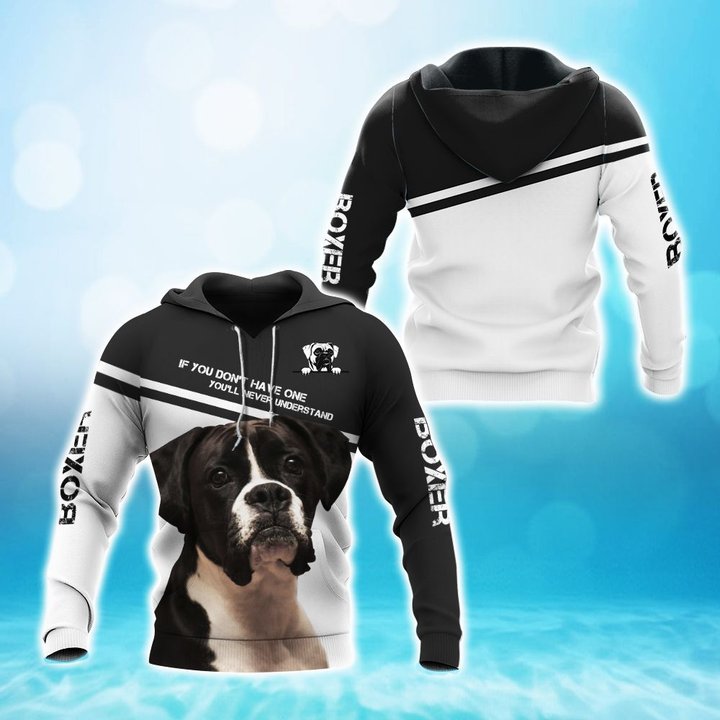 THDOG1007 Boxer 3D HOODIE