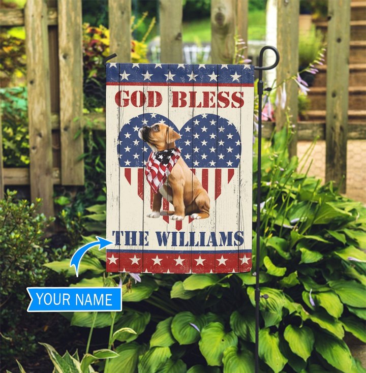 TUF0303 Boxer Personalized Garden Flag