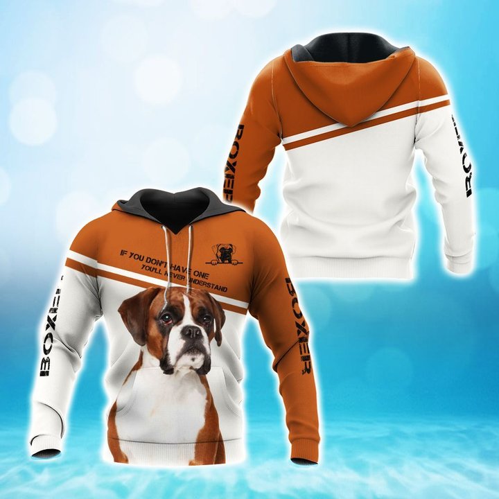 THDOG1003 Boxer 3D HOODIE