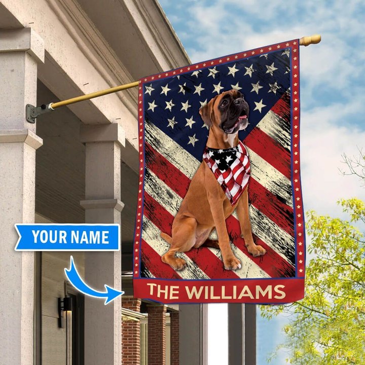 DIF4006-Boxer Personalized Flag