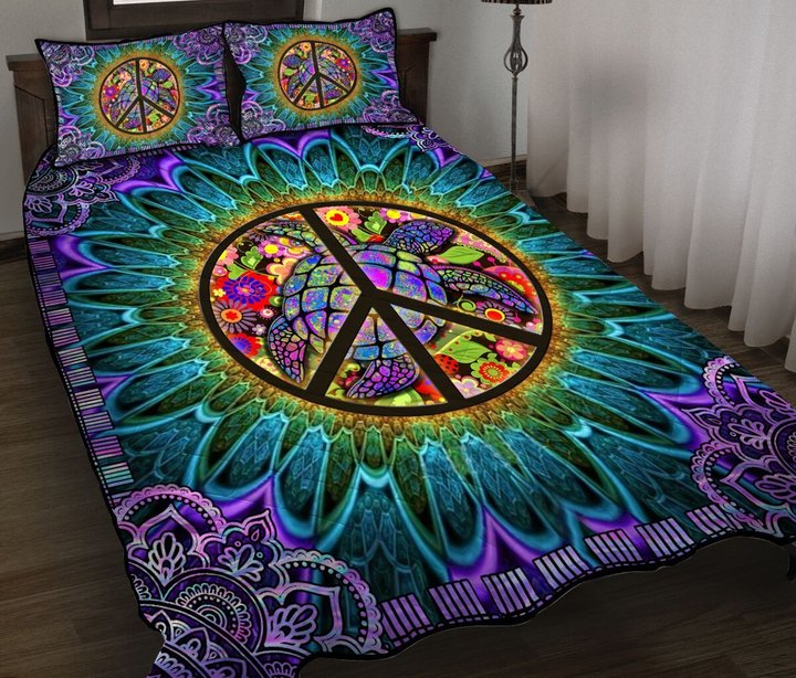 DIEH5005-HIPPIE-Turtle SEA Quilt Bed Set