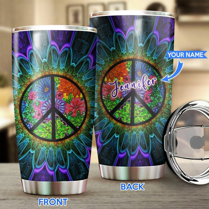 THU0151 Hippie Personalized Stainless Steel Tumbler