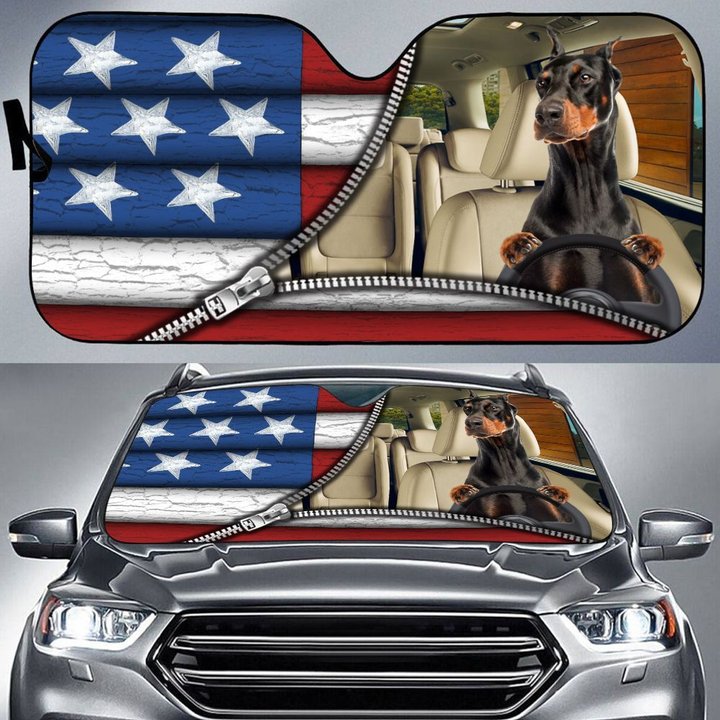 DIC4039-Doberman Car Sun shade