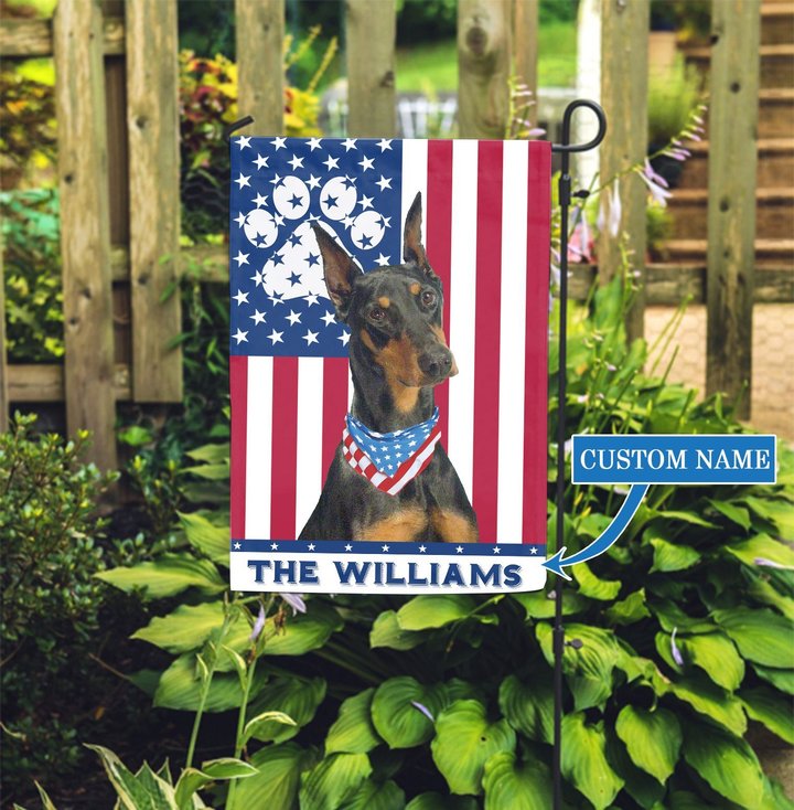 CHFD0408 Doberman Personalized Garden Flag