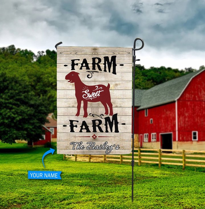 BIF20072103 Goat Farm Sweet Farm Personalized Flag