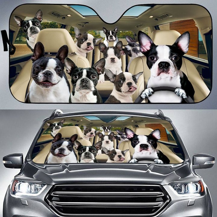 CHC3003 Boston Terrier Car Sun shade