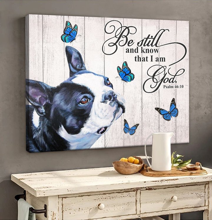 THD0123 Boston Terrier Matte Canvas